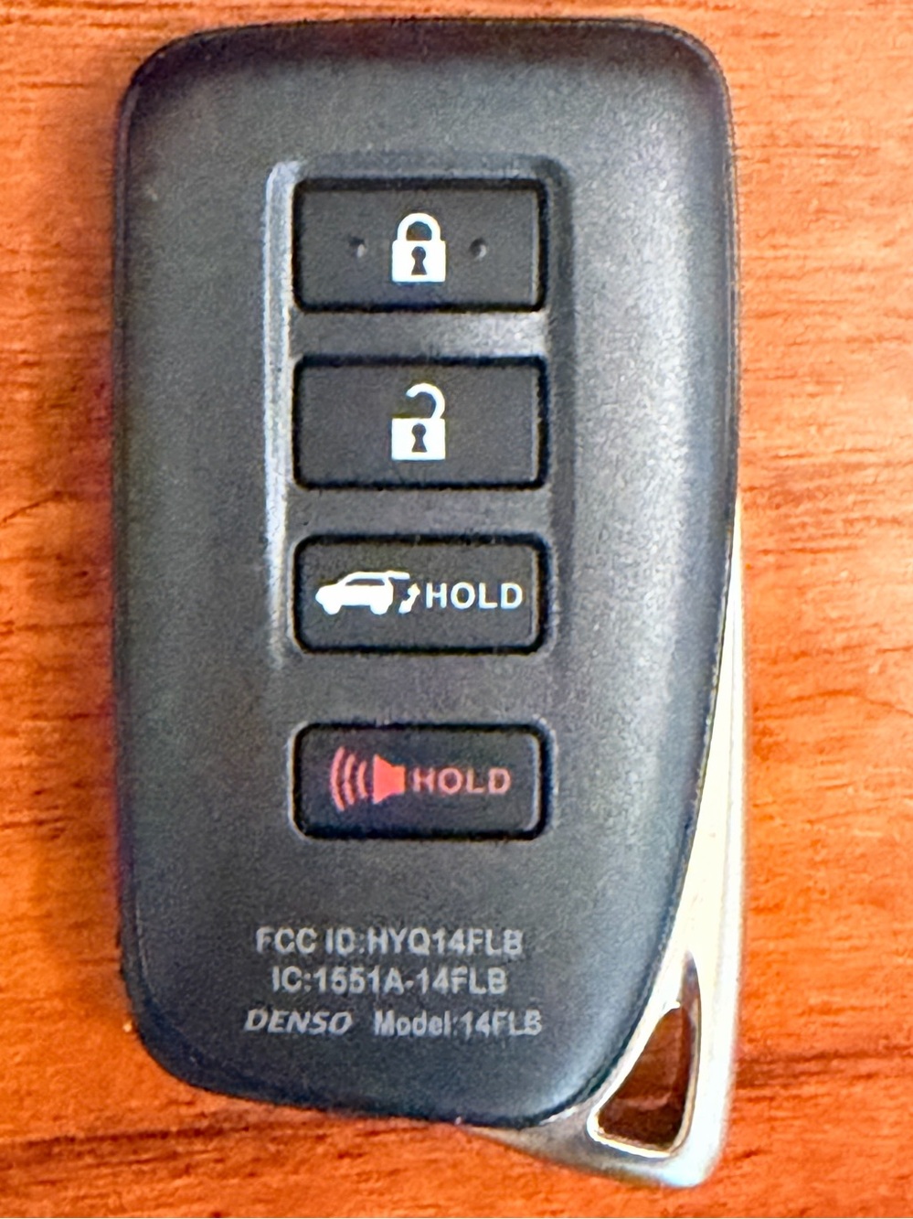 Lexus Key Fob FCC ID: HYQ14FLB 
IC: 1551A-14FLB 
DENSO: 14FLB